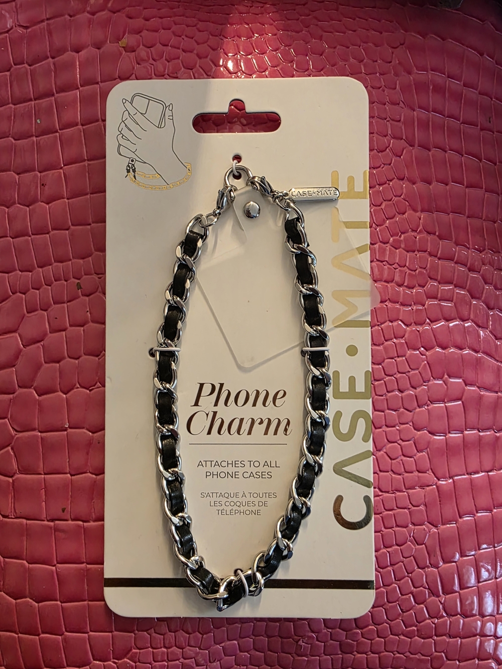 case-mate Black & Silver Chain Phone Charm Strap